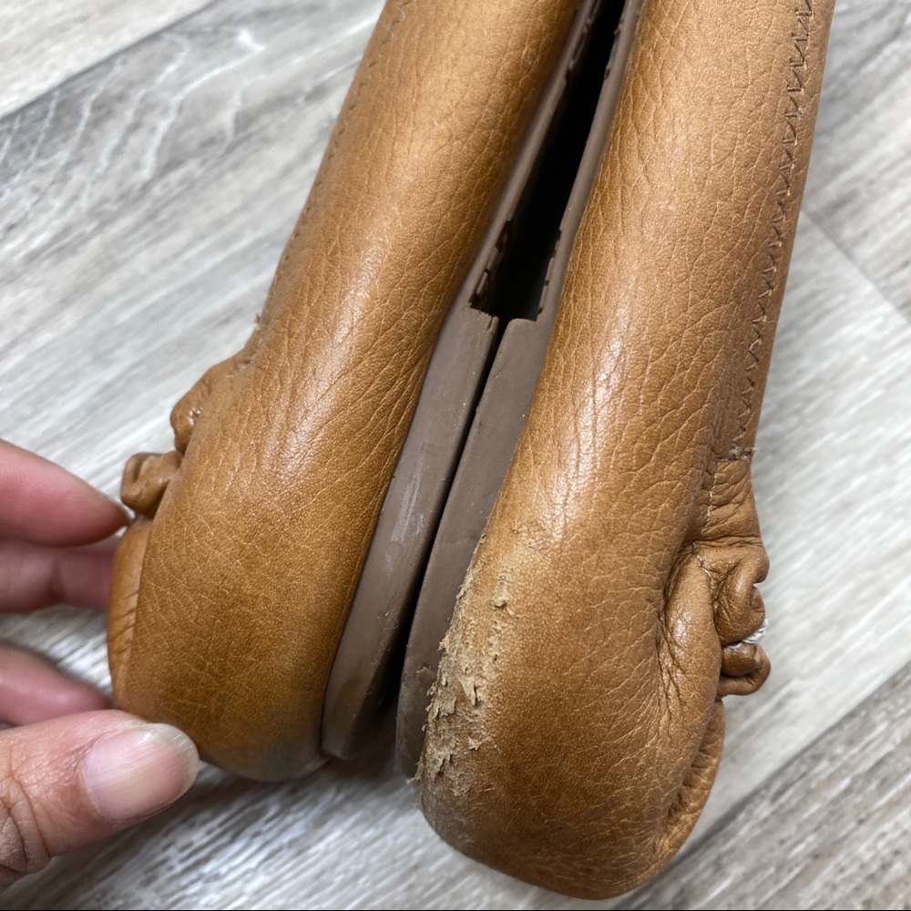 Tory Burch Reva Tumbled Leather Ballet Flats Size 8.5 - Picture 7 of 13